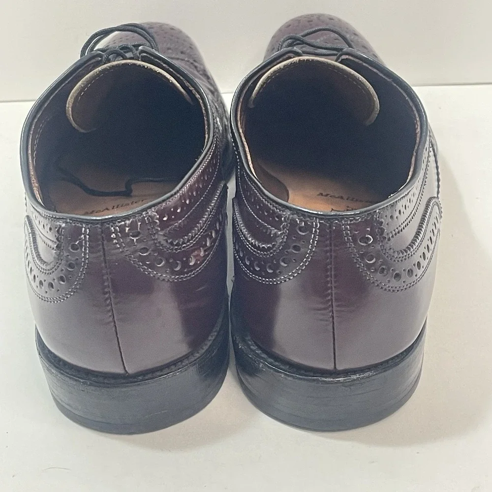 Allen‎ Edmonds Men's Mcallister Wingtip Oxford 10 B Burgundy
